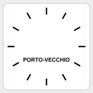 PORTO-VECCHIO Time Zone Wall clock Sticker